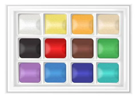 Watercolor paint template Stock Illustration