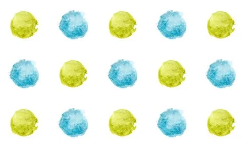 Watercolor painted background as a seamless pattern with dots Stock Illustration