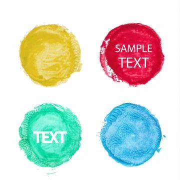 Watercolor painted circle Stock Illustration