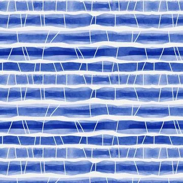 Watercolor painted shibori pattern Stock Illustration