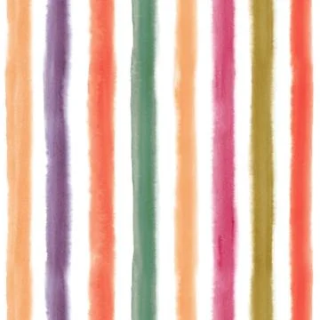 Watercolor pastel colored seamless pattern with stripes on white Stock Illustration