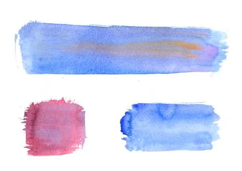 Watercolor pattern of banners Stock Illustration