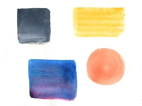 Watercolor pattern of banners Stock Illustration