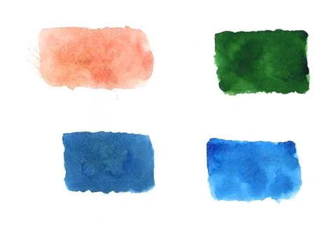 Watercolor pattern of banners Stock Illustration