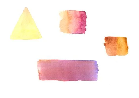Watercolor pattern of banners Stock Illustration