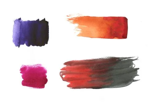 Watercolor pattern of banners Stock Illustration