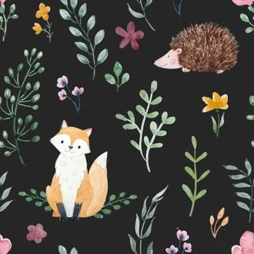 Watercolor pattern for children Stock Illustration