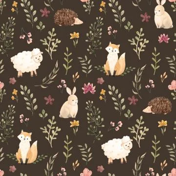 Watercolor pattern for children Stock Illustration