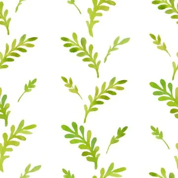 Watercolor pattern leaves 스톡 일러스트