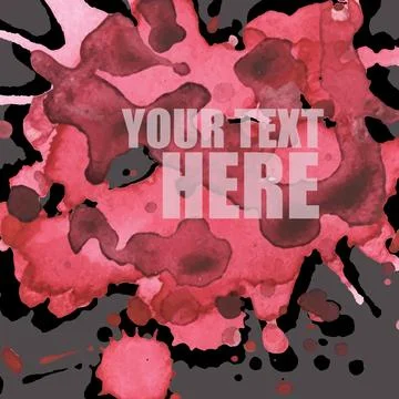 Watercolor pink stains Illustrazione stock