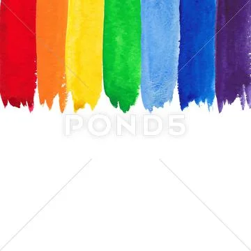 Watercolor rainbow backgound Stock Illustration