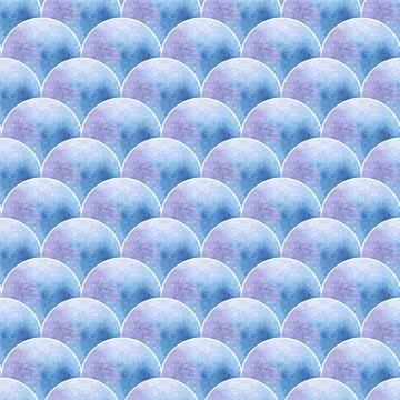 Watercolor scale wavy seamless pattern. Handmade textured background for textile Illustrazione stock