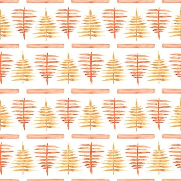 Watercolor seamless abstract pattern, hand painted Boho Pattern, Geometric .. Stock Illustration