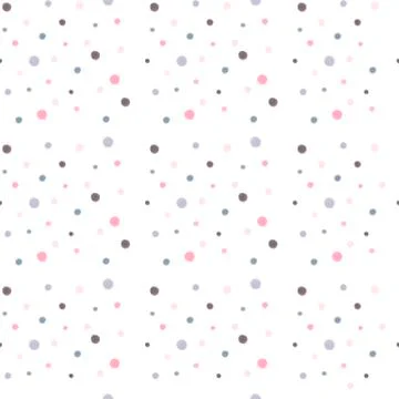 Watercolor seamless colorful pattern in the shape of circles in pastel colour Stock Illustration
