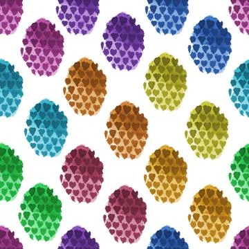 Watercolor Seamless Easter eggs pattern Stockfoto's