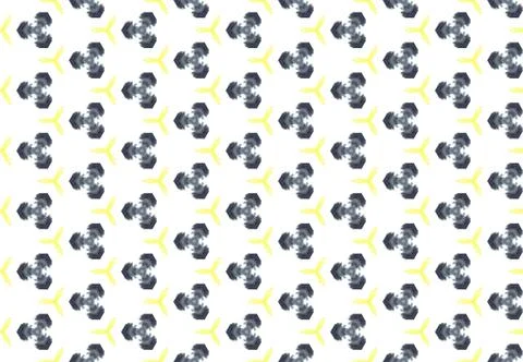Watercolor seamless geometric pattern design illustration. Background texture Stock-Illustration