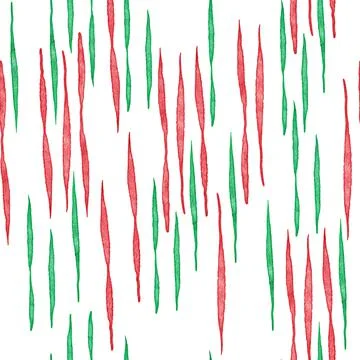 Watercolor seamless hand drawn pattern with red green abstract shapes elements Illustrazione stock