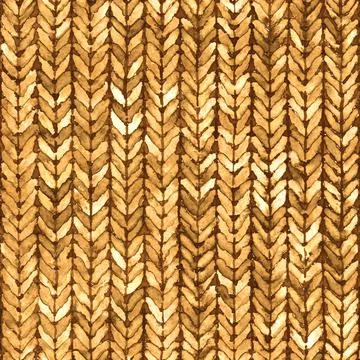 Watercolor seamless knit texture pattern. Hand painted background. Stock Illustration