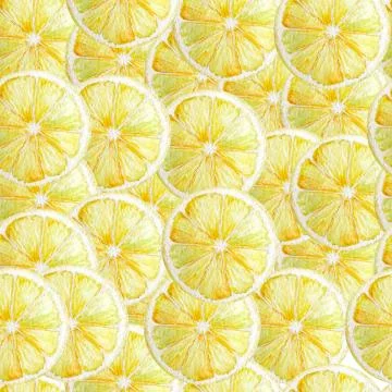 Watercolor seamless lemons pattern Illustrazione stock