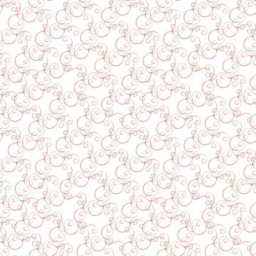 Watercolor seamless pattern with apples, pears framed by calligraphic swirls Stock Illustration