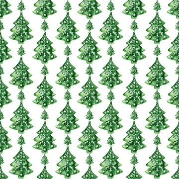 Watercolor seamless pattern with attributes of new Year holidays and Christmas Illustrazione stock