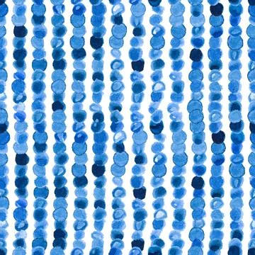 Watercolor seamless pattern background with hand drawn circles Stock Illustration