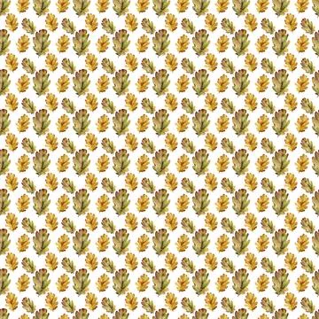 Watercolor seamless pattern with bright multicolored autumn 库存插图