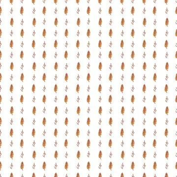 Watercolor seamless pattern with bright multicolored autumn 库存插图