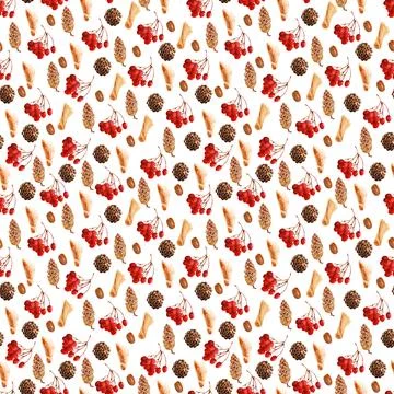 Watercolor seamless pattern with bright multicolored autumn leaves Illustrazione stock