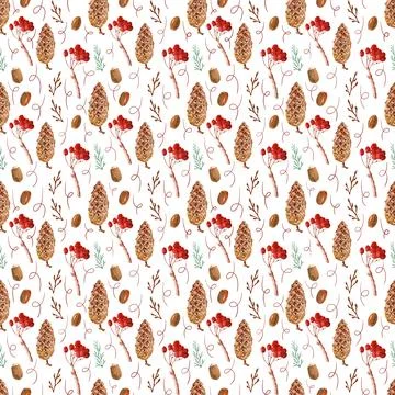 Watercolor seamless pattern with bright multicolored autumn leaves Illustrazione stock