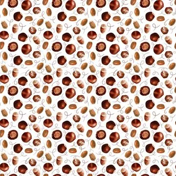 Watercolor seamless pattern with bright multicolored autumn leaves Illustrazione stock