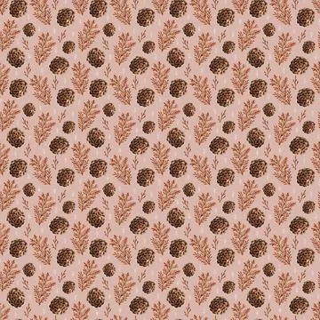 Watercolor seamless pattern with bright multicolored autumn leaves Stock Illustration