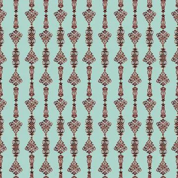 Watercolor seamless pattern with Celtic elements Illustrazione stock