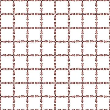 Watercolor seamless pattern with Celtic elements Illustrazione stock