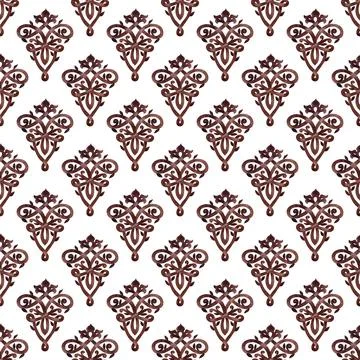 Watercolor seamless pattern with Celtic elements 库存插图