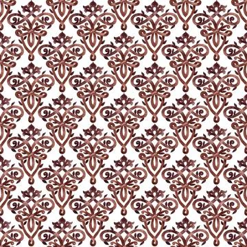 Watercolor seamless pattern with Celtic elements Stock Illustration