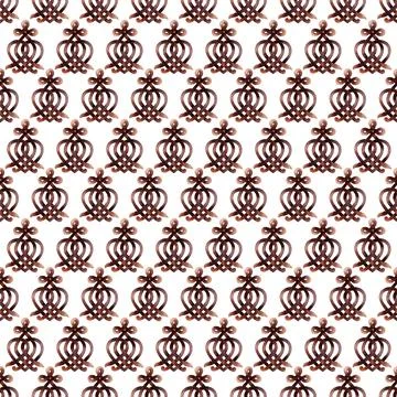 Watercolor seamless pattern with Celtic elements 库存插图