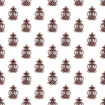 Watercolor seamless pattern with Celtic elements Illustrazione stock