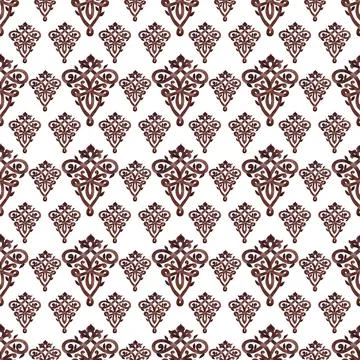 Watercolor seamless pattern with Celtic elements Illustrazione stock