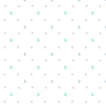 Watercolor seamless pattern with colorful Easter eggs. cute pattern for printing Stock Illustration