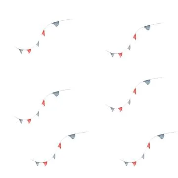 Watercolor seamless pattern with colorful flags. cute baby pattern for textiles 스톡 일러스트