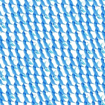 Watercolor seamless pattern with dark blue-blue stylized acanthus leaves Stock Illustration