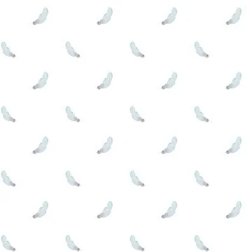 Watercolor seamless pattern with delicate feathers. cute boho pattern for Stock Illustration