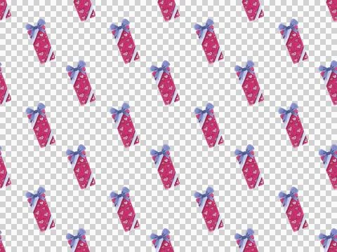 Watercolor seamless pattern with gift boxes. Hand-drawn bright illustrations Illustrazione stock