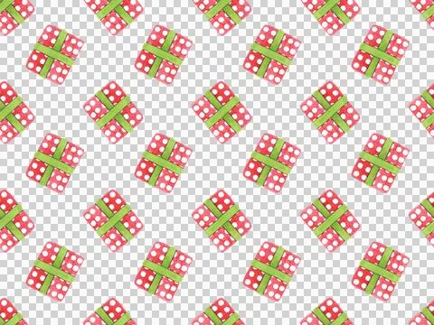 Watercolor seamless pattern with gift boxes. Hand-drawn bright illustrations Stock Illustration