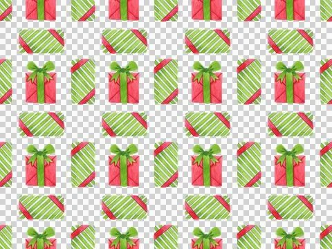 Watercolor seamless pattern with gift boxes. Hand-drawn bright illustrations Stock Illustration