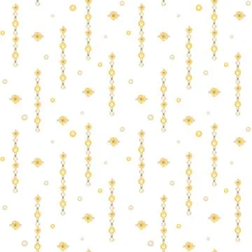 Watercolor seamless pattern Handmade macrame cotton wall decoration on white Stock Illustration