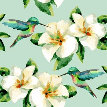 Watercolor seamless pattern Stock Illustration