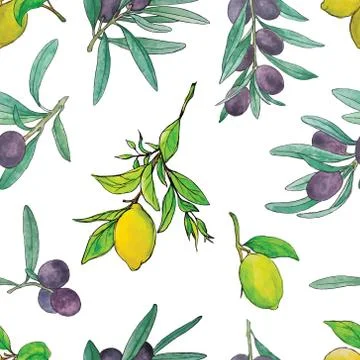 Watercolor seamless pattern Stock Illustration