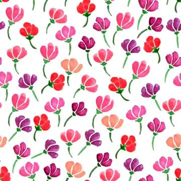 Watercolor seamless pattern Stock Illustration